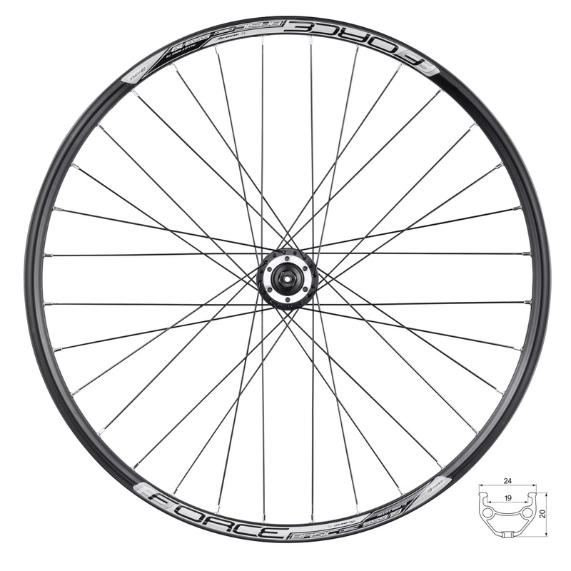 Zapletené kolo přední Force Basic Disc 26" 559x19 6/32d