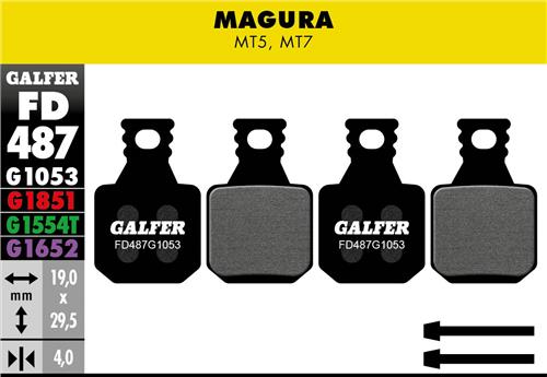 Brzdové destičky Galfer Magura FD487 - Standard
