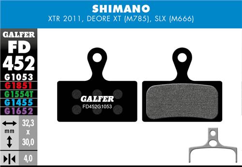 Brzdové destičky Galfer Shimano FD452 - Standard