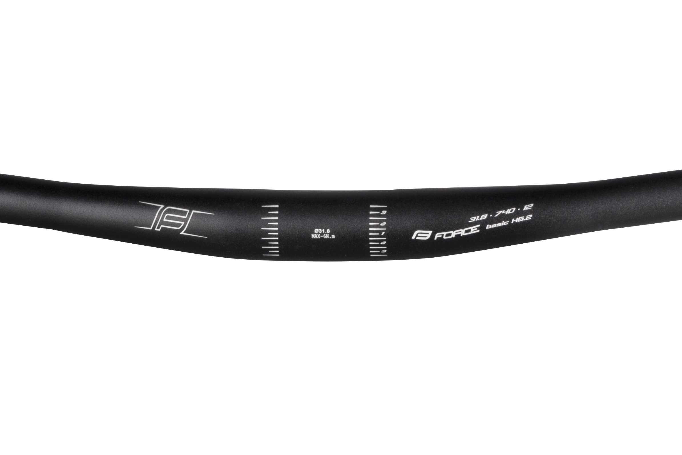 Řidítka Force H6.2 prohlé 31,8/780mm - černé mat