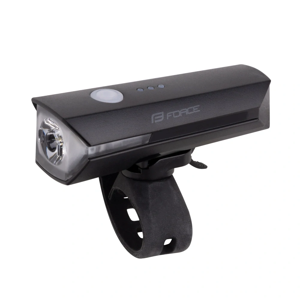 Světlo přední FORCE FLUX 550LM USB - černé  