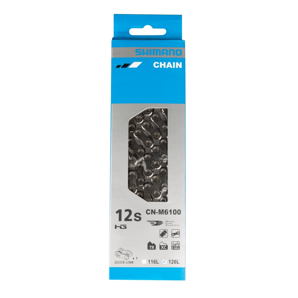 řetěz Shimano CN-M6100 balený+spojka, 126 článků 12 kolo