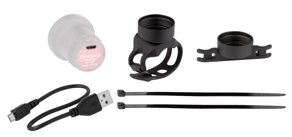 Světlo zadní Force GLITZ 20lm 20x LED USB - černá