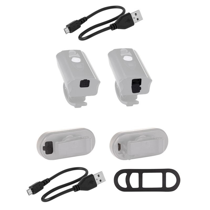 Sada světel Force DIVER ARC USB - přední/zadní