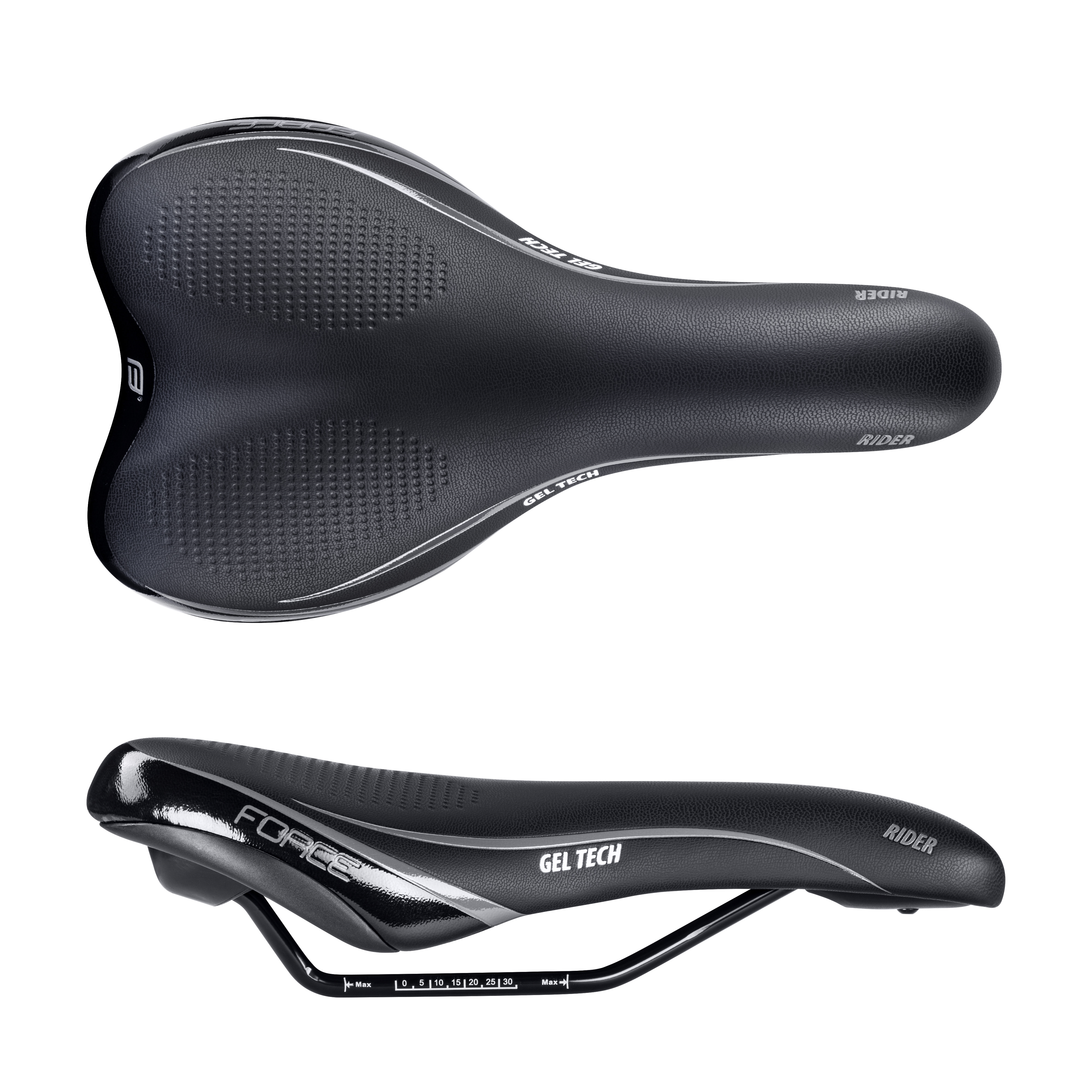 Sedlo Force Rider Gel Tech - černé