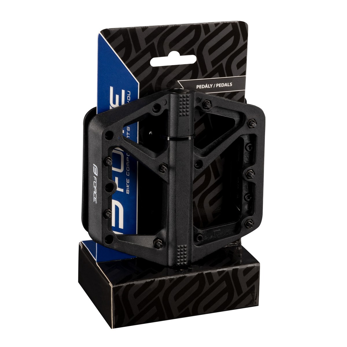 Pedály Force BLIZZ nylon prum. ložiska - černé