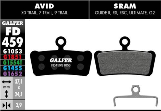 Brzdové destičky Galfer Avid/Sram FD459 - Standard