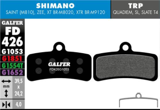 Brzdové destičky Galfer Shimano FD426 - Standard